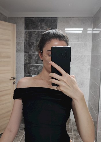 s Beden siyah Renk ZARA Omuzları açık üst