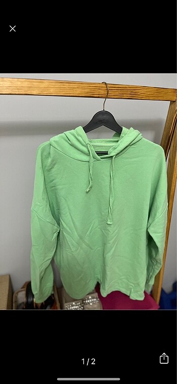 Yeşil sweat oversize