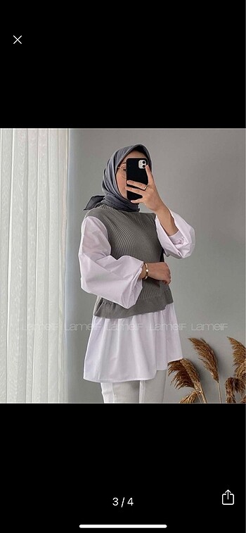 diğer Beden Gri gömlek kazak