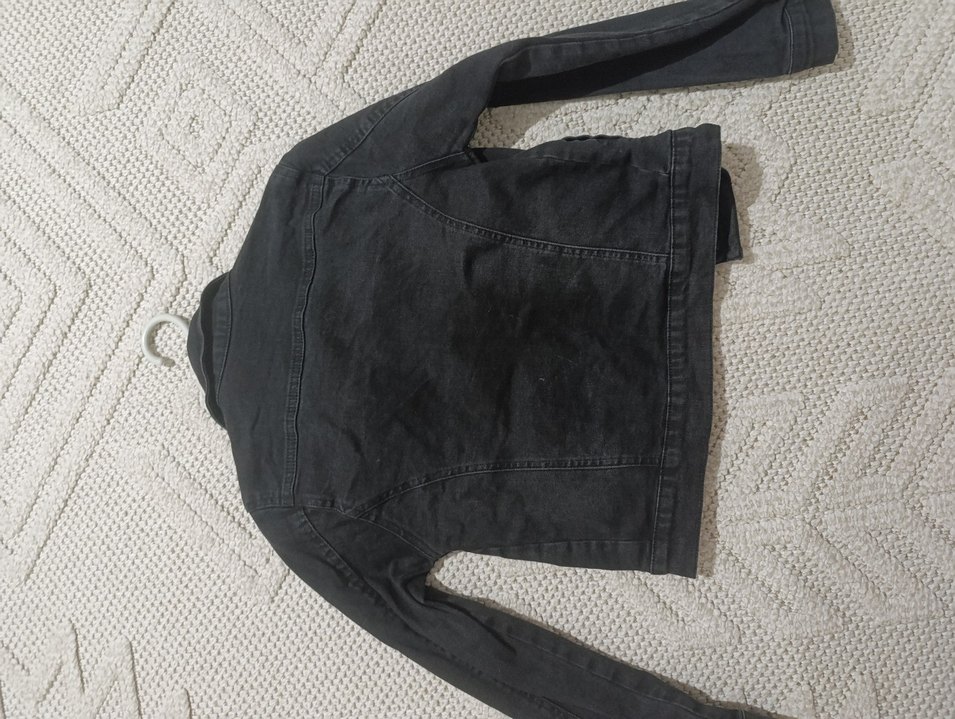 Kadın Siyah Denim Ceket - Görsel 3