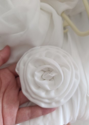 Beyaz Uzun Bohem Salaş Elbise - Görsel 4