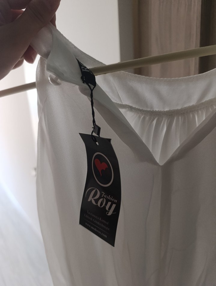 Beyaz Uzun Bohem Salaş Elbise - Görsel 3