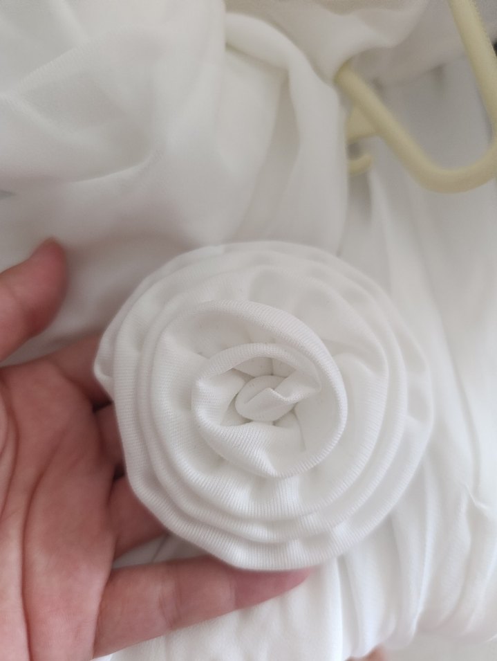 Beyaz Uzun Bohem Salaş Elbise - Görsel 4