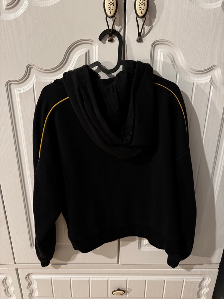 Siyah Kadın Sweat Hırka - Görsel 3