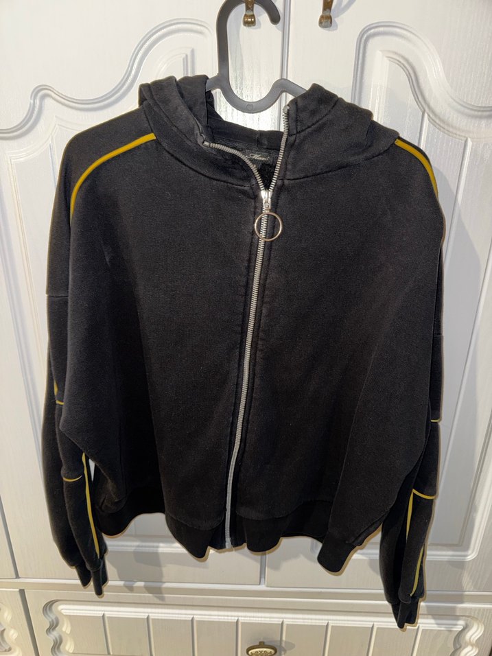 Siyah Kadın Sweat Hırka - Görsel 4