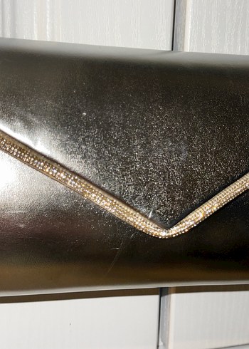 Zincir Detaylı Metal Kadın Abiye/Gece Çantası/Clutch - Görsel 6