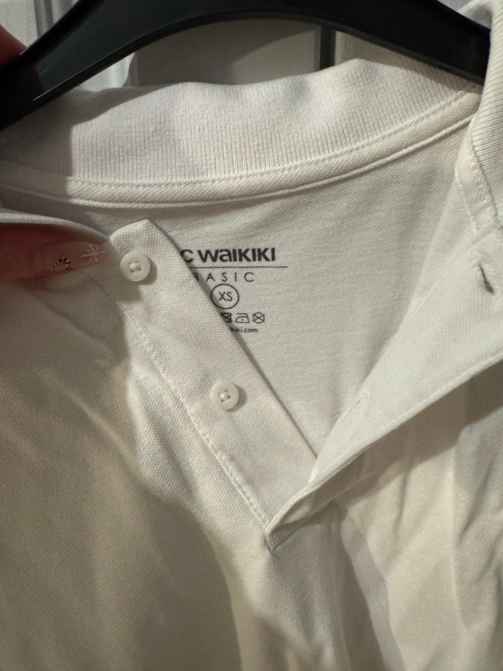 Lc Waikiki Beyaz Polo Yaka Tişört - Görsel 3