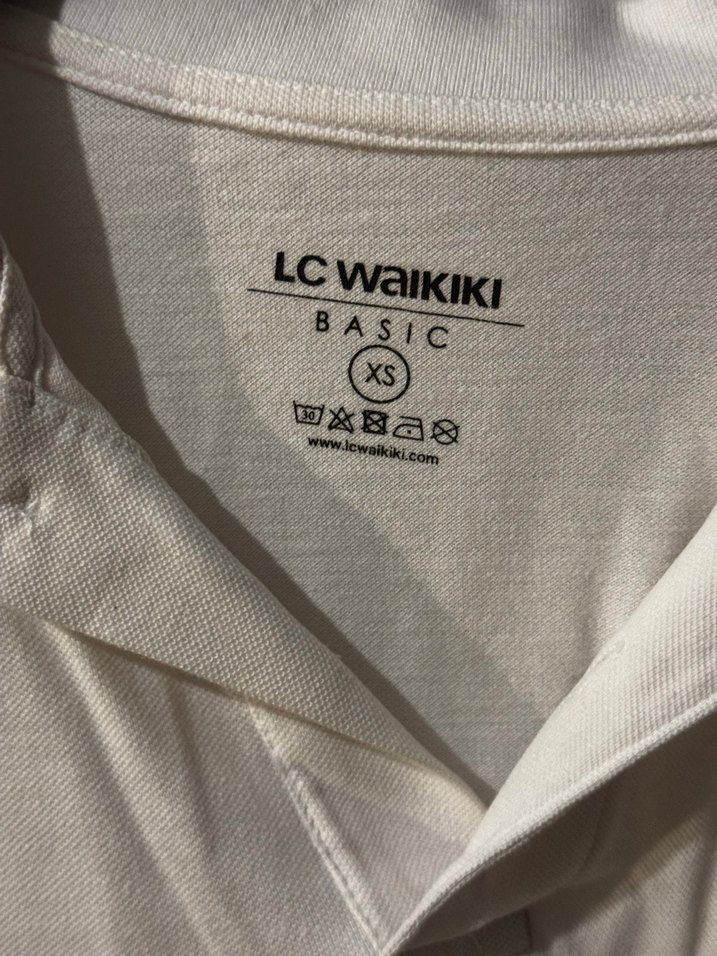 Lc Waikiki Beyaz Polo Yaka Tişört - Görsel 2