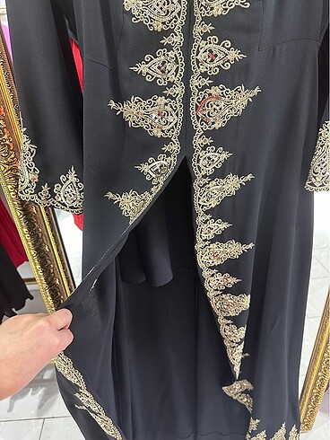 36 Beden siyah Renk WHITE CORNER SIRMALI KAFTAN TAKIMI