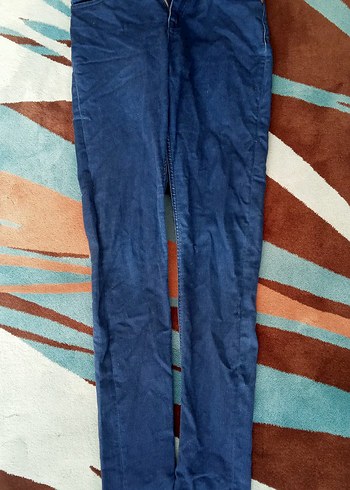 Diğer Kadın Mavi Batik Desenli Denim Pantolon