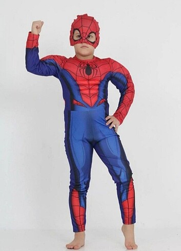 Spiderman Kaslı Kostüm 