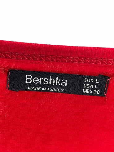 l Beden kırmızı Renk Bershka Kısa Elbise %70 İndirimli.