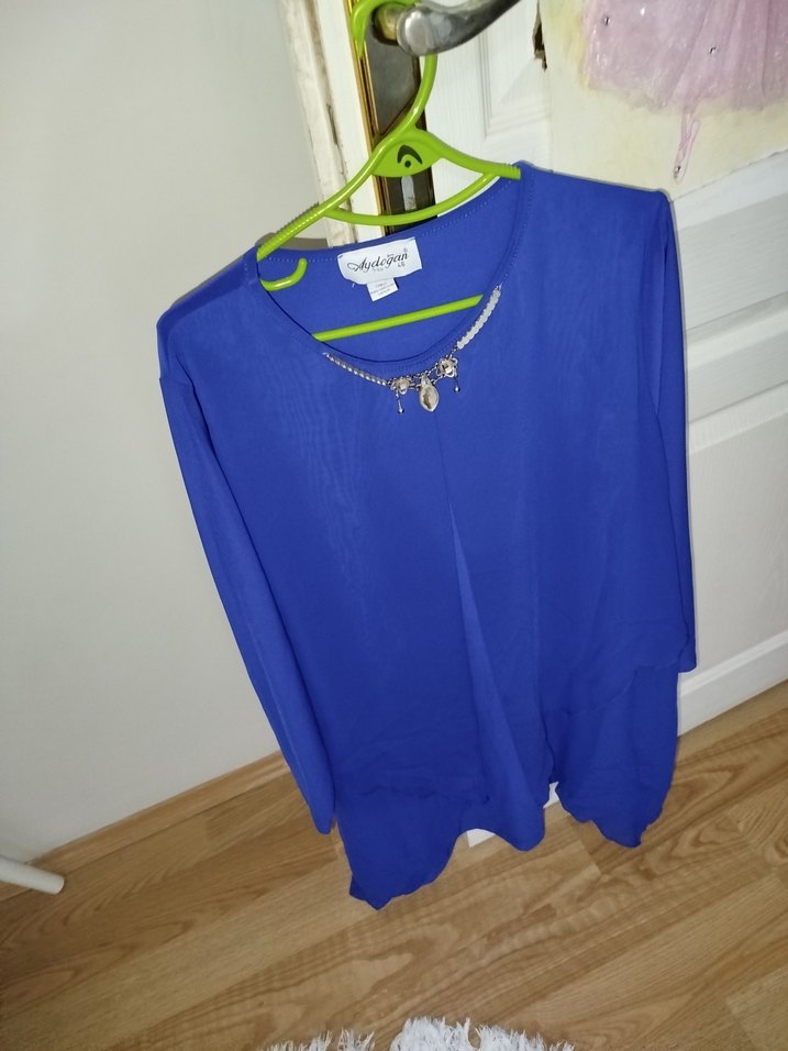 Mavi Uzun Kollu bluz - Görsel 3