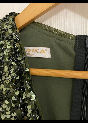 Drapeli Klasik V Yaka Uzun Abiye Elbise - Görsel 4