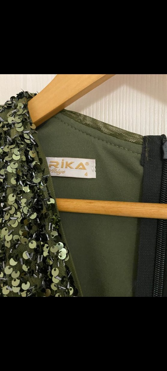 Drapeli Klasik V Yaka Uzun Abiye Elbise - Görsel 4