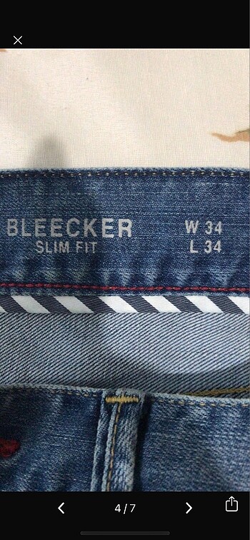 34 Beden mavi Renk tommy hilfiger bleecker jean