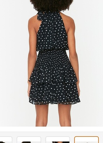 Trendyolmilla puantiyeli kısa elbise - Görsel 6