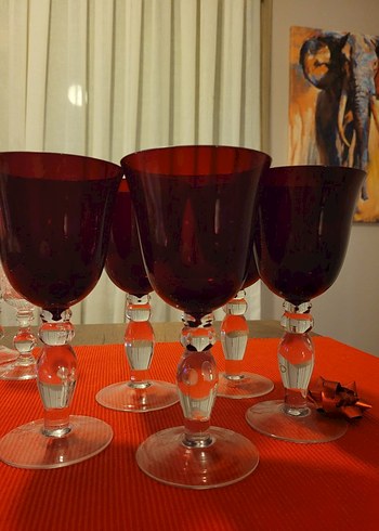 Paşabahçe Bordo Kadehler Seti - Görsel 2