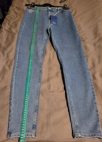 Bershka Mavi Kot Pantolon - Görsel 4