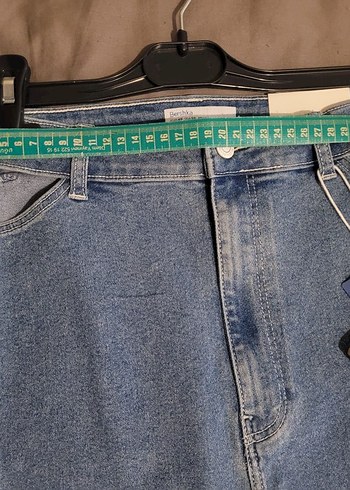 Bershka Mavi Kot Pantolon - Görsel 3