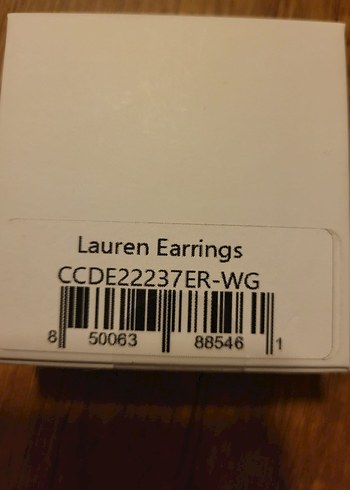 Cate & Chloe  Beyaz Altın Kaplama Swarovski Kristalli Halka Küpe - Görsel 7