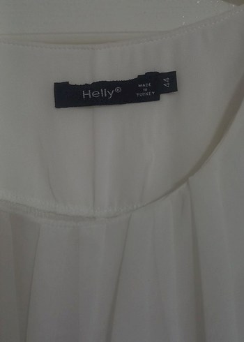 Beyaz Kadın  Bluz, Salaş, Kayık Yaka - Görsel 3