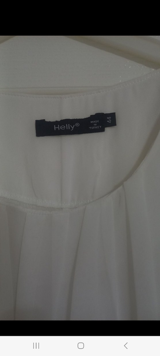 Beyaz Kadın  Bluz, Salaş, Kayık Yaka - Görsel 3