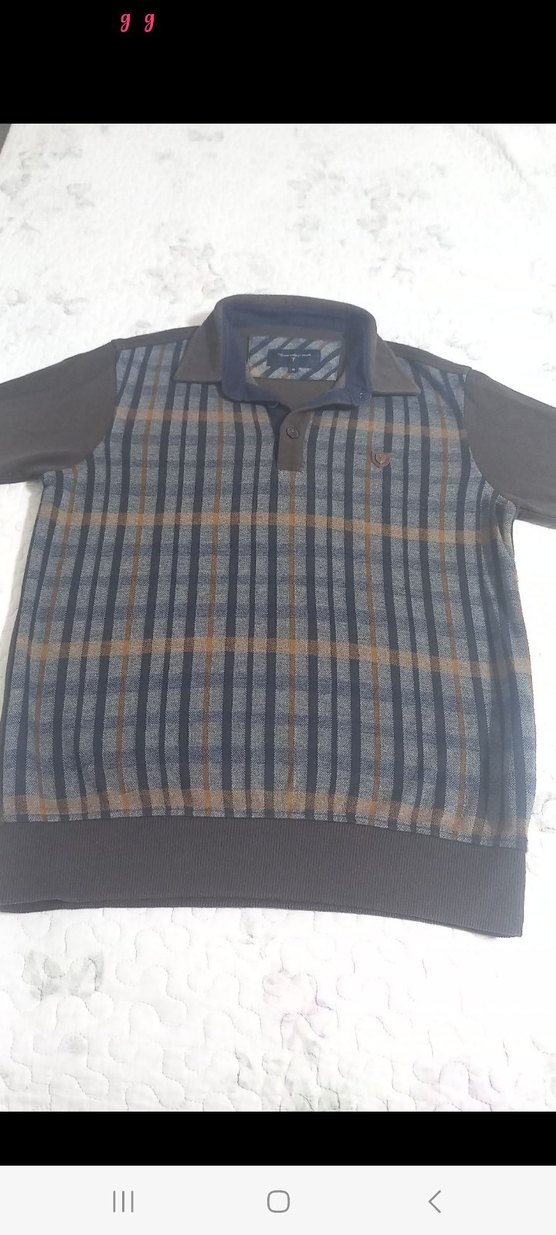 Düğmeli Kahverengi Erkek  Kazak - Görsel 2