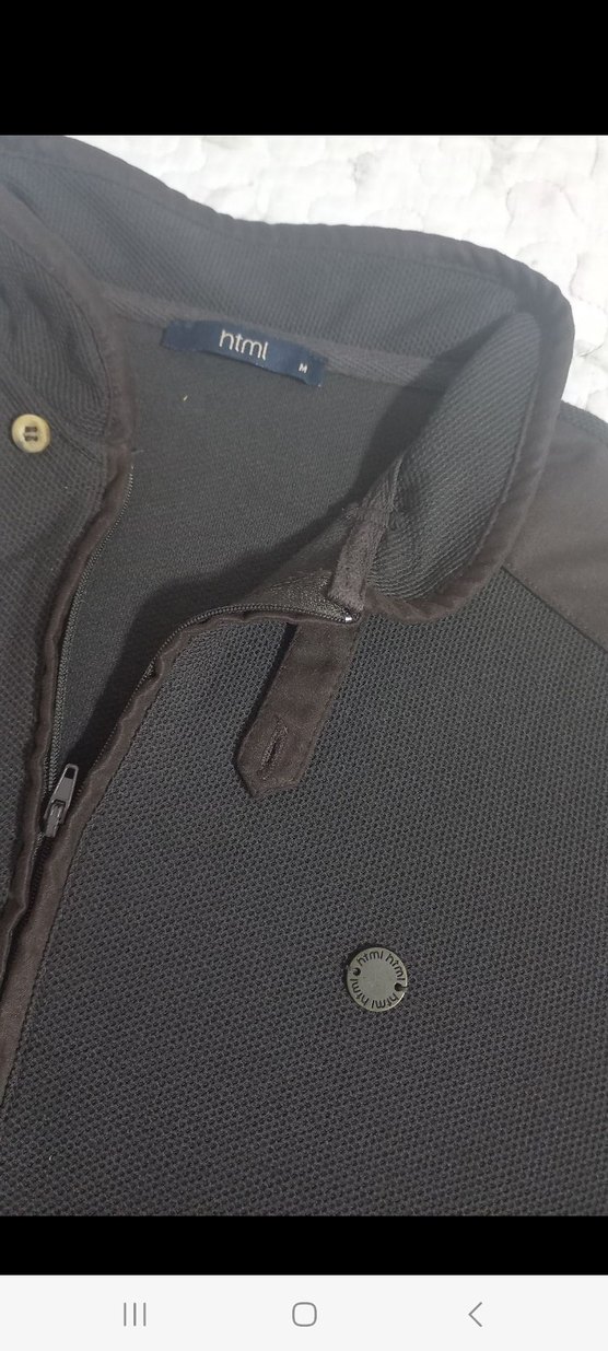 Siyah Erkek Düğmeli Sweatshirt - Görsel 3