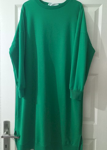 Yeşil Rahat Kesim Midi Tunik - Görsel 2