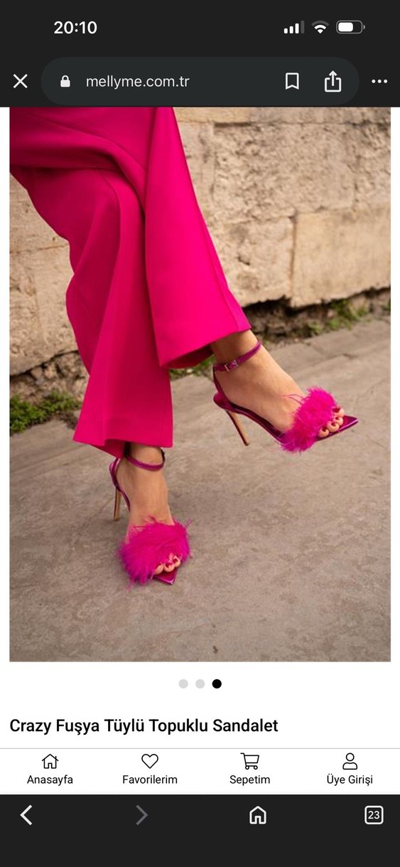 Pembe Tüylü İnce Topuklu Abiye Ayakkabı - Görsel 2