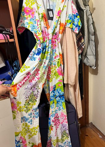 Bohem Çok Renkli Uzun Tulum - Görsel 4