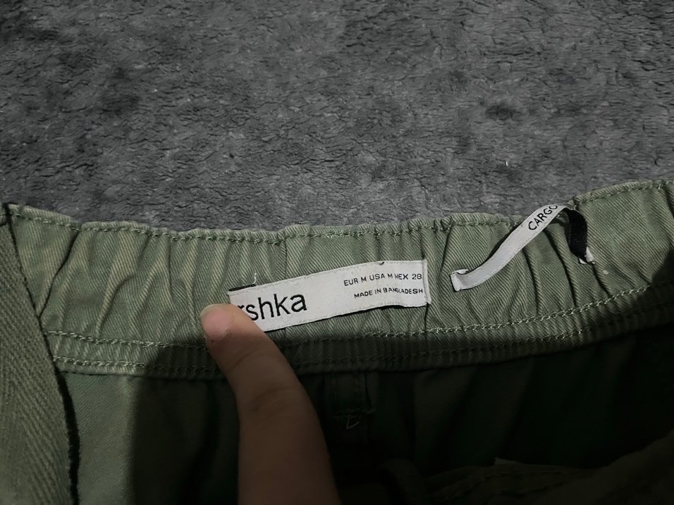 Asker Yeşili Kadın Uzun Cepli Şort - Görsel 3