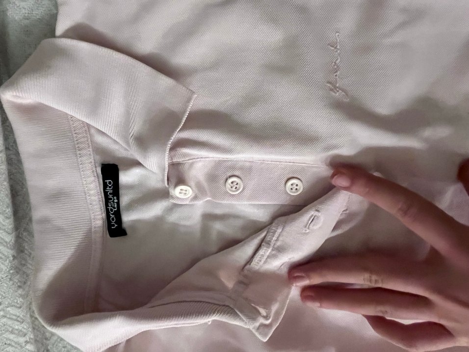 Kadın Pembe Kısa Kollu Polo Tişört - Görsel 4