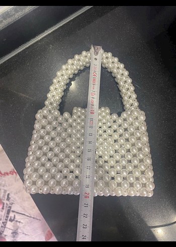 Boncuk İşlemeli Beyaz Kadın Çanta - Görsel 4