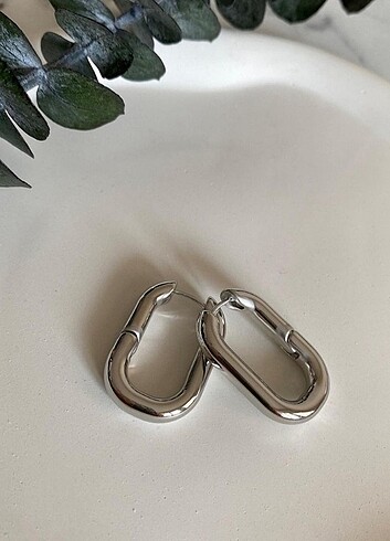 Çelik silver kapsül küpe 