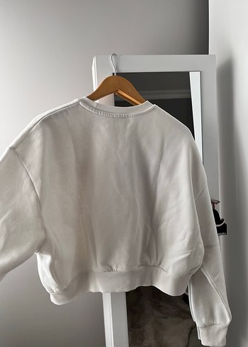 Beyaz Brooklyn New York Baskılı Sweatshirt - Görsel 4