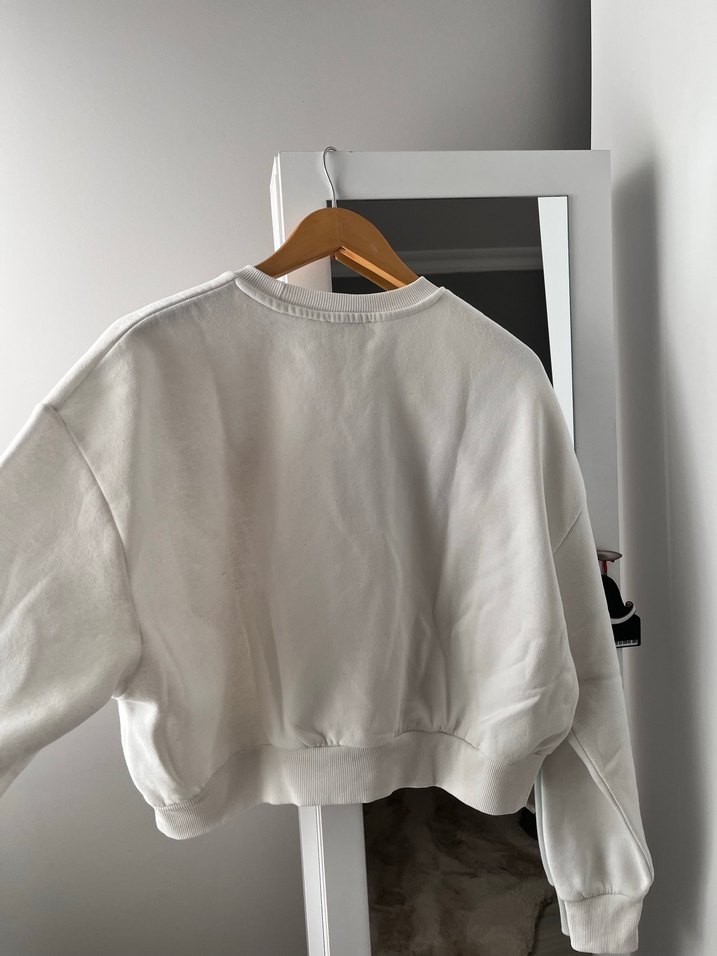 Beyaz Brooklyn New York Baskılı Sweatshirt - Görsel 4