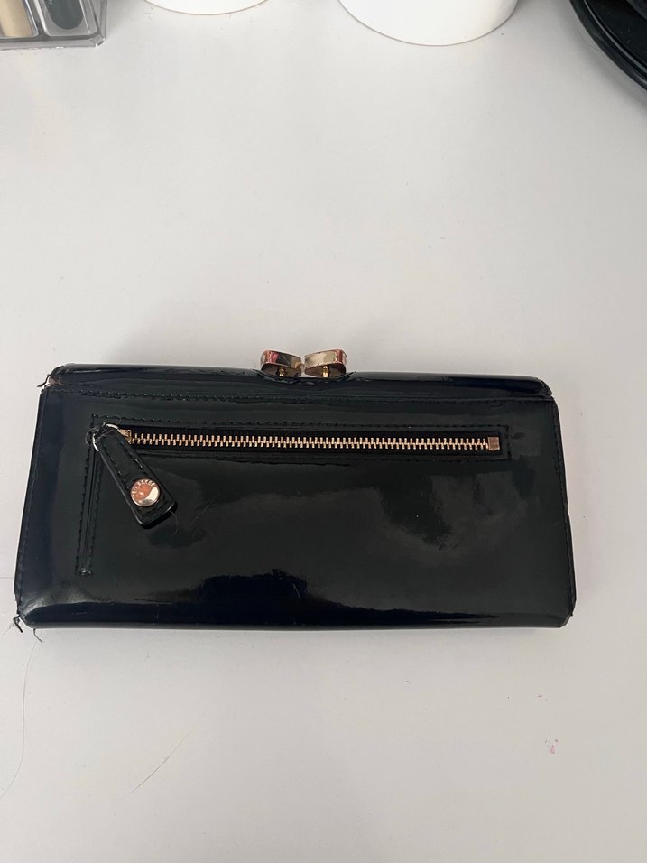 Siyah Deri Tokalı Kadın Portföy Çanta - Görsel 3