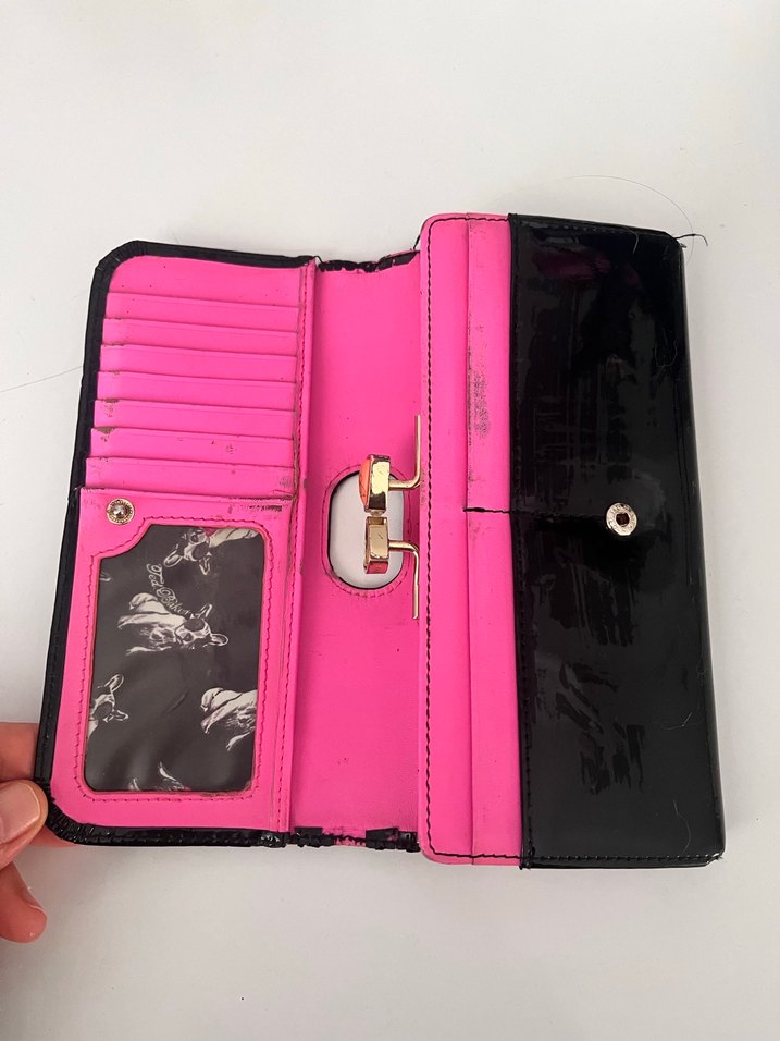 Siyah Deri Tokalı Kadın Portföy Çanta - Görsel 4