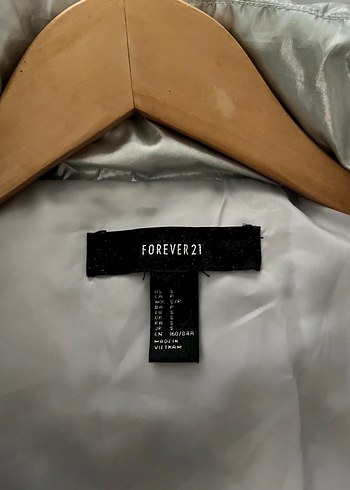 Forever21 Gümüş Hologram Şişme Mont - Görsel 5