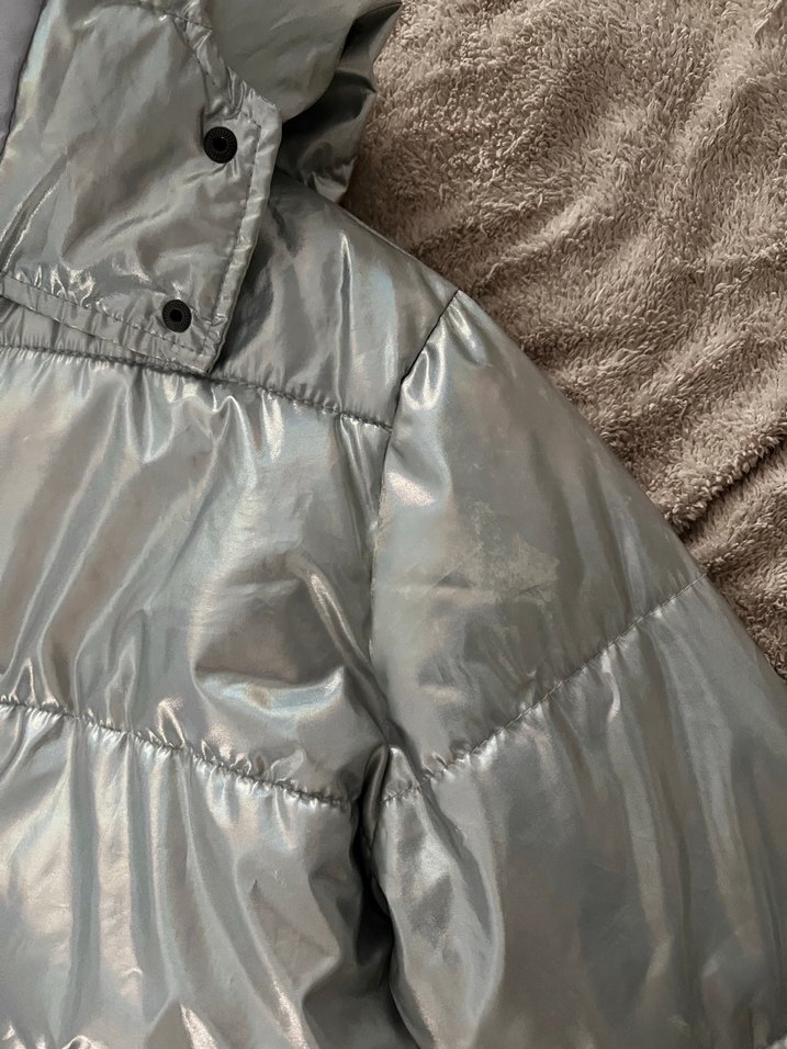 Forever21 Gümüş Hologram Şişme Mont - Görsel 3