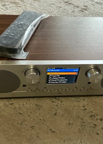 Kahverengi Ahşap Müzik Sistemi internet fm Dab radyo Bluetooth - Görsel 8