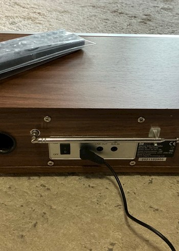 Kahverengi Ahşap Müzik Sistemi internet fm Dab radyo Bluetooth - Görsel 7