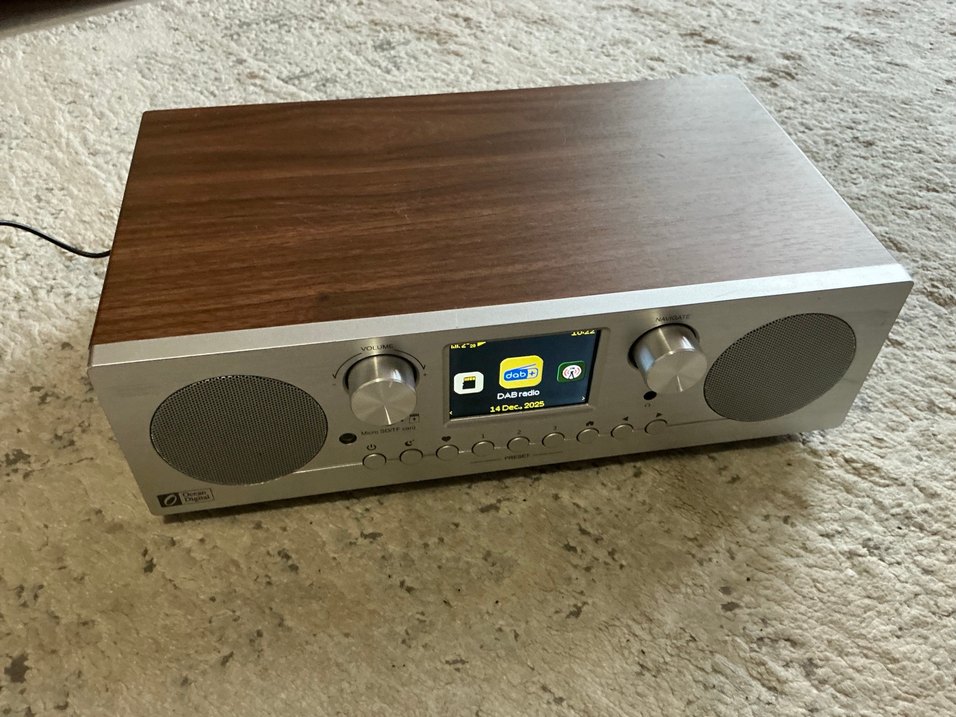 Kahverengi Ahşap Müzik Sistemi internet fm Dab radyo Bluetooth - Görsel 5