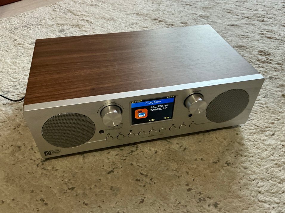 Kahverengi Ahşap Müzik Sistemi internet fm Dab radyo Bluetooth - Görsel 4