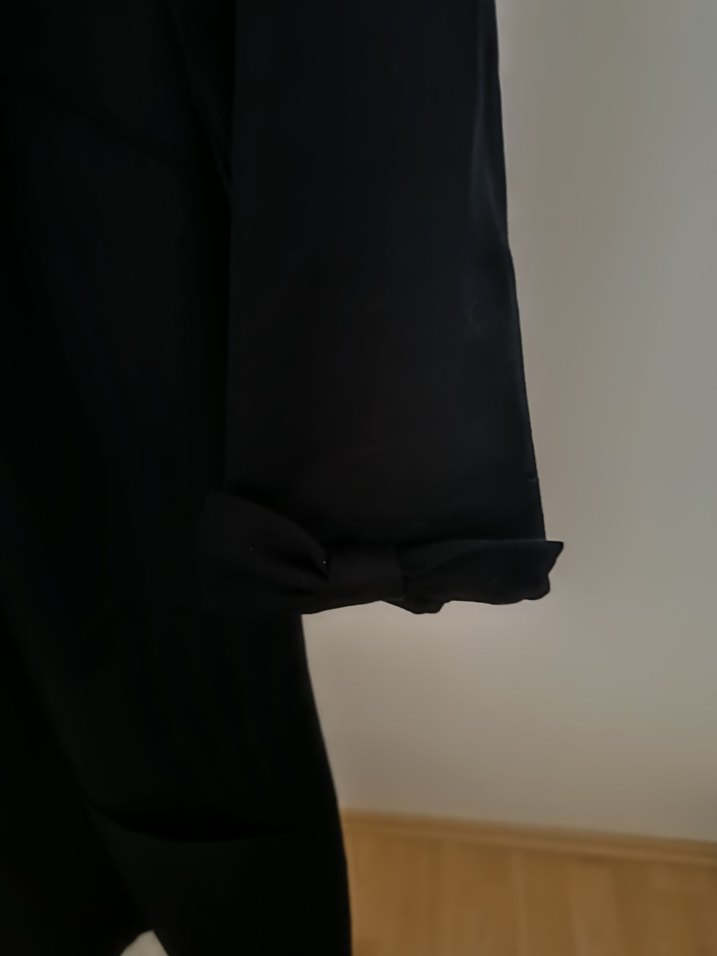 roman çok sık midi siyah elbise - Görsel 2