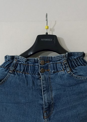 Kadın Mavi Bol Kesim Denim Pantolon - Görsel 3