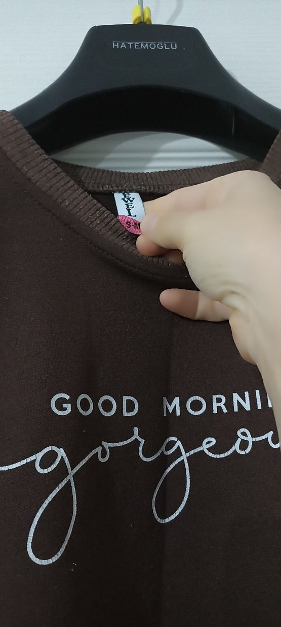 Kadın Uzun Kollu Kahverengi Sweatshirt - Görsel 3