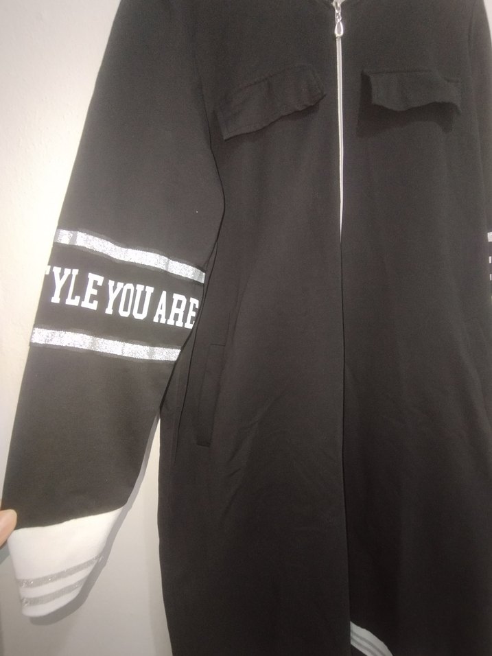 Gri Fermuarlı Strappy Hamile Hırkası - Görsel 4